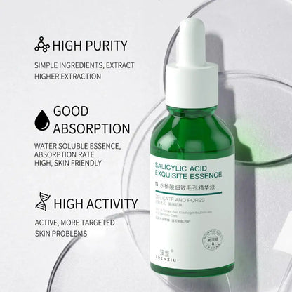 Salicylic Acid Facial Essence Serum - 30ml Pore Minimizing Hydrating Moisturizing Gentle Skin Care Treatment