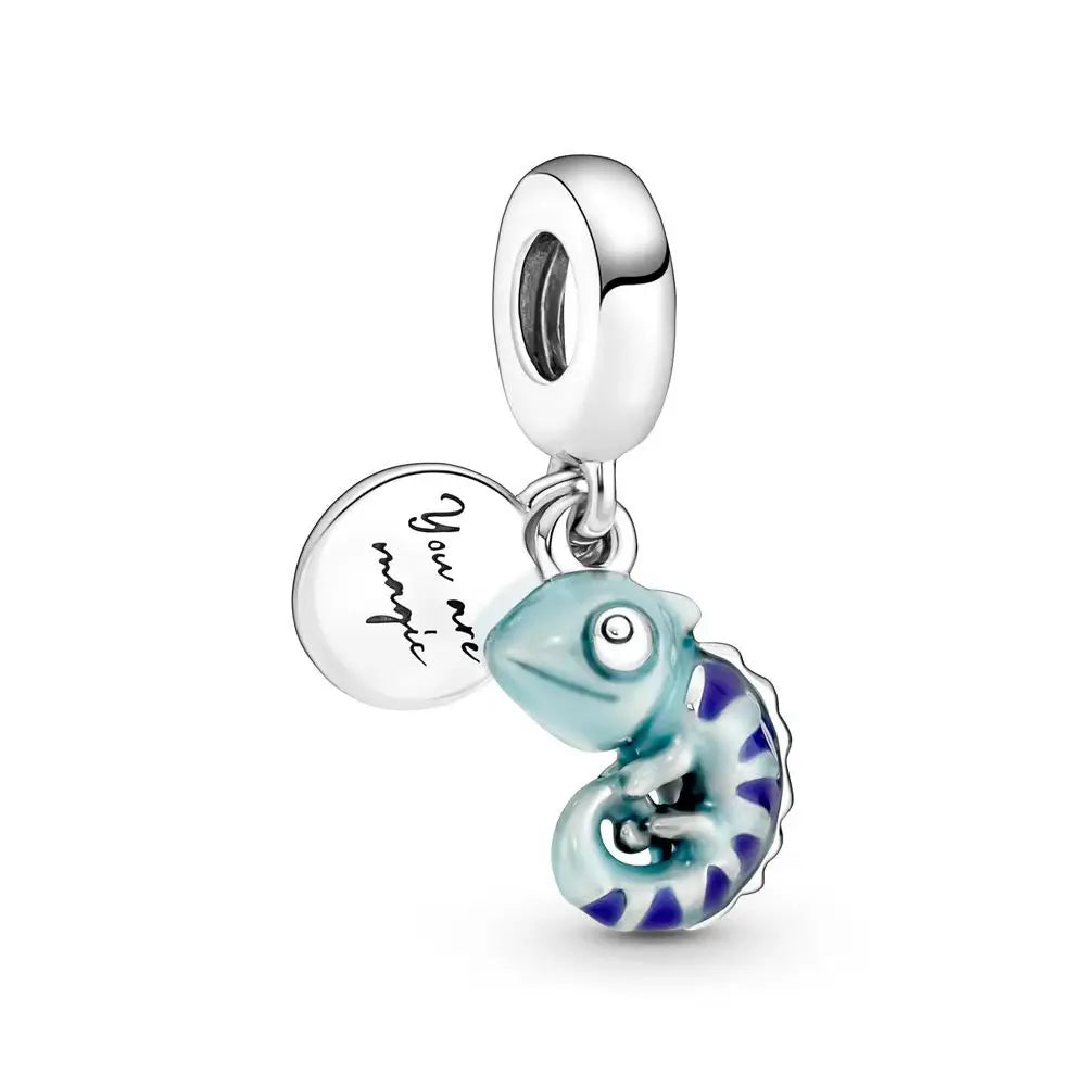 2024 New 925 Sterling Silver Bulb & Small Turtle Charm Pendant – Fit for Original Pandora Bracelet, DIY Women’s Jewelry Gift