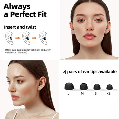 Super Soft Noise Reduction Ear Plugs – Reusable Quiet Sleep & Hearing Protection for Travel, Work, and Concerts