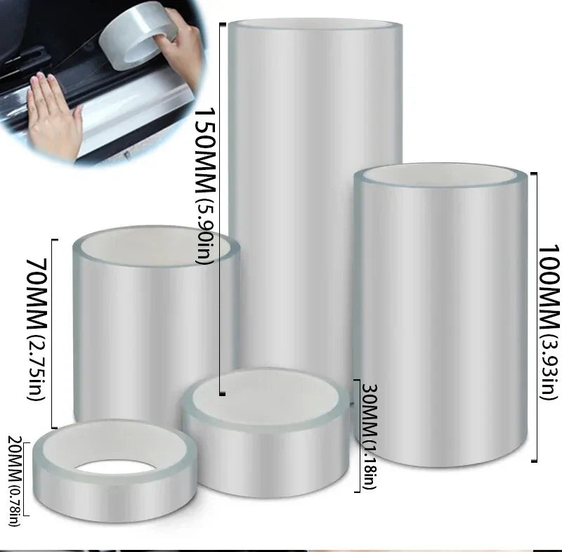 Transparent Car Door Protector – 3/5/10M Anti-Scratch Nano Tape, Glossy Clear Paint Protection Film