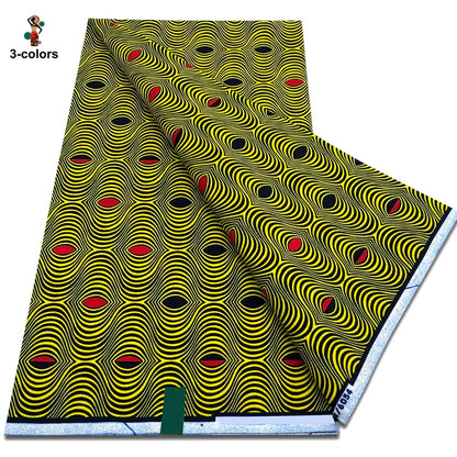 Newest African Ankara Wax Fabric - 100% Cotton Soft Dutch Hollandais Pagne Print for Dresses & Sewing