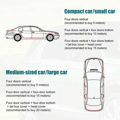 5M Car Door Edge Protector Strip - U Shape Rubber Seal Trim 11x5mm Auto Door Guard for Scratch Protection, Sealing & Decoration