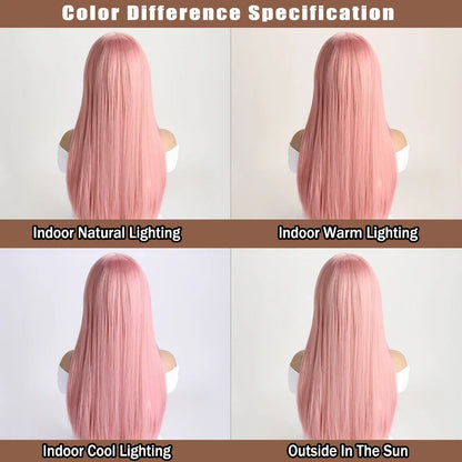 26" Long Straight Synthetic Wig – Fashion Color Wig for Women, Daily Wear, Halloween Costume, Party & Cosplay