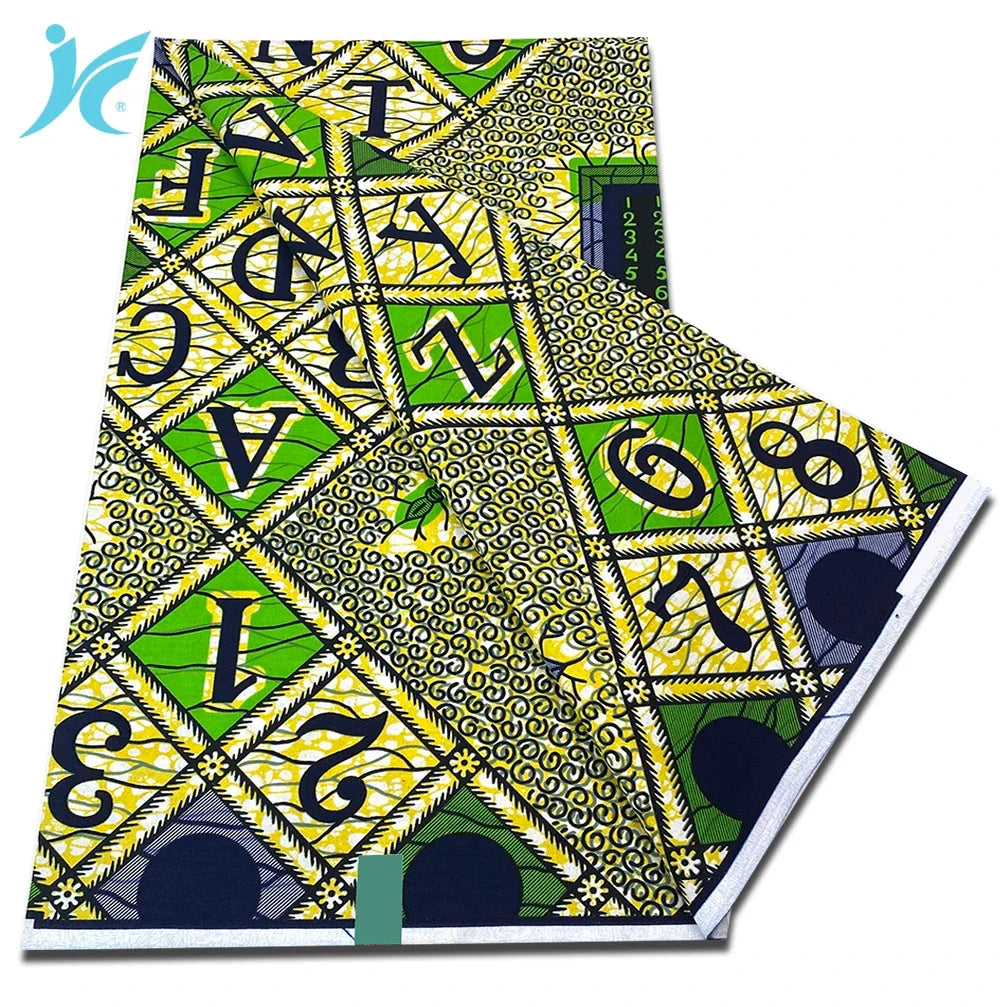 Classic African Wax Fabric - 100% Cotton Soft Ankara Pagne for Women's Dresses