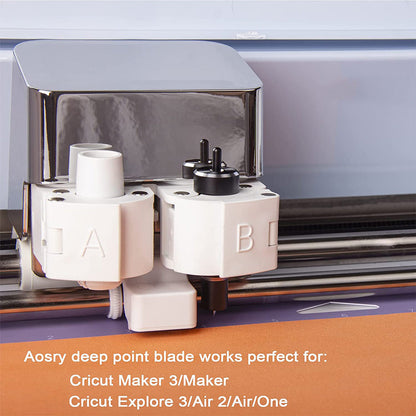 Replacement Cutting Blades for Cricut Maker & Explore Series – 30°/45°/60° Plotter Blades with Sturdy Housing
