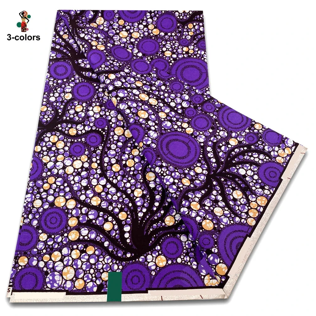 2026 Original African Wax Print Fabric - 100% Cotton Nigerian Ankara Batik Soft Pagne Material