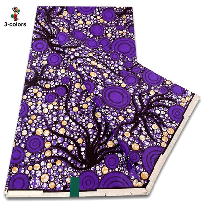2026 Original African Wax Print Fabric - 100% Cotton Nigerian Ankara Batik Soft Pagne Material