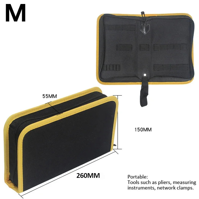 Multifunction Oxford Canvas Tool Bag - Portable Hardware Organizer Pouch for Screws, Nails & Repair Tools