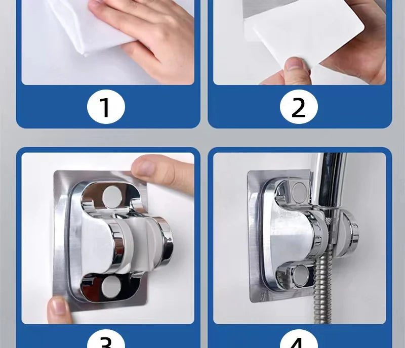 Universal Adjustable Shower Head Holder – Replacement Hand Shower Bracket for Slide Bar Bathroom Accessories