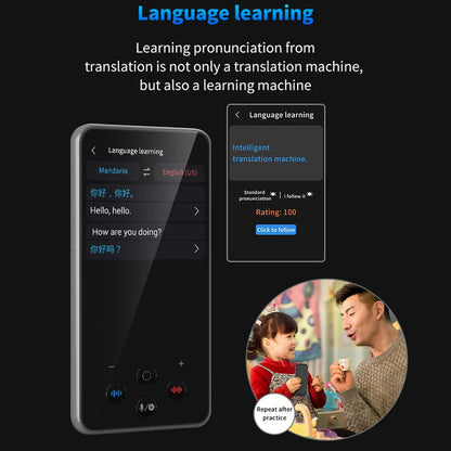 S85 Pro Language Translator Device - 138 Languages, 4-inch Screen, Voice & Video Recording, Offline Translation, 8GB Storage & 2000mAh Battery