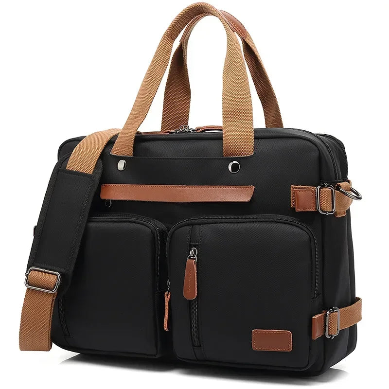 Convertible Laptop Backpack - 15.6/17.3 Inch Waterproof Nylon Travel & Business School Bag
