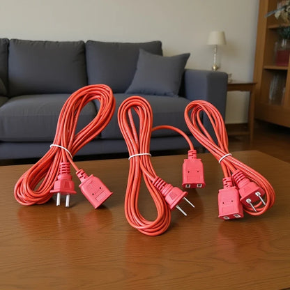 AC Power Cord with ON/OFF Switch - Two-Pin Plug Extension Cable Adapter for Home & Electronics