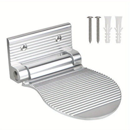 Bathroom Shower Footrest – Wall-Mounted Aluminium Alloy Pedestal Footstool, Anti-Slip Foot Pedal in Black or Silver