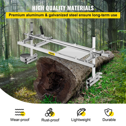 SucceBuy Chainsaw Mill - 24/36/48 Inch Portable Sawmill Guide Bar for Wood Lumber Planking & Cutting