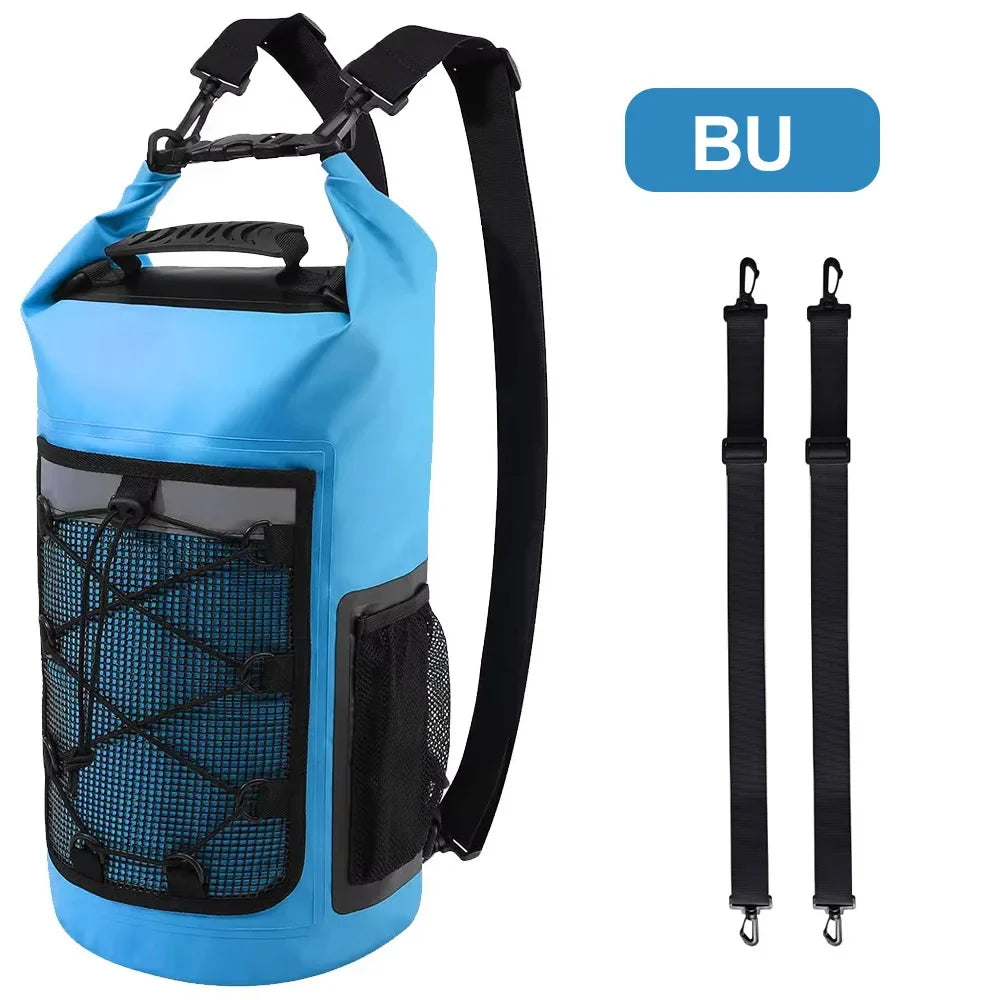 25L Waterproof Dry Bag Backpack - Roll-Top Outdoor Swimming, Kayaking & Camping Bag