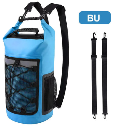 25L Waterproof Dry Bag Backpack - Roll-Top Outdoor Swimming, Kayaking & Camping Bag