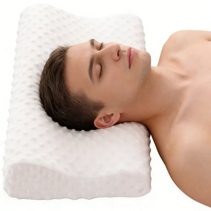 Adjustable Memory Foam Pillow - Orthopedic Curve Neck Support Pillow for Side Sleepers, Neck & Shoulder Pain Relief