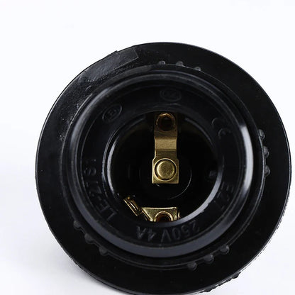E27 Self-Locking Bakelite Lamp Holder - LED Light Bulb Socket with E14 Cap for Floor & Table Lamps