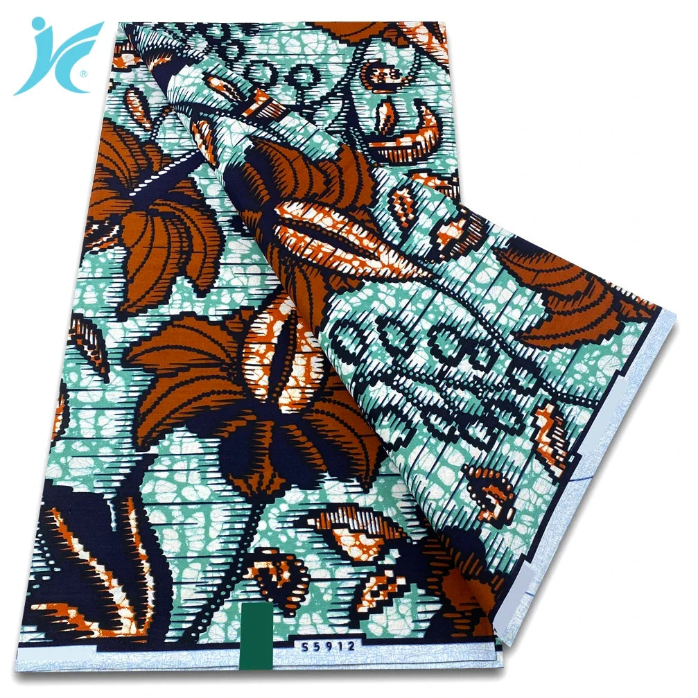 African Real Wax Print Fabric - 100% Cotton Ankara Sewing Material Wholesale Quality