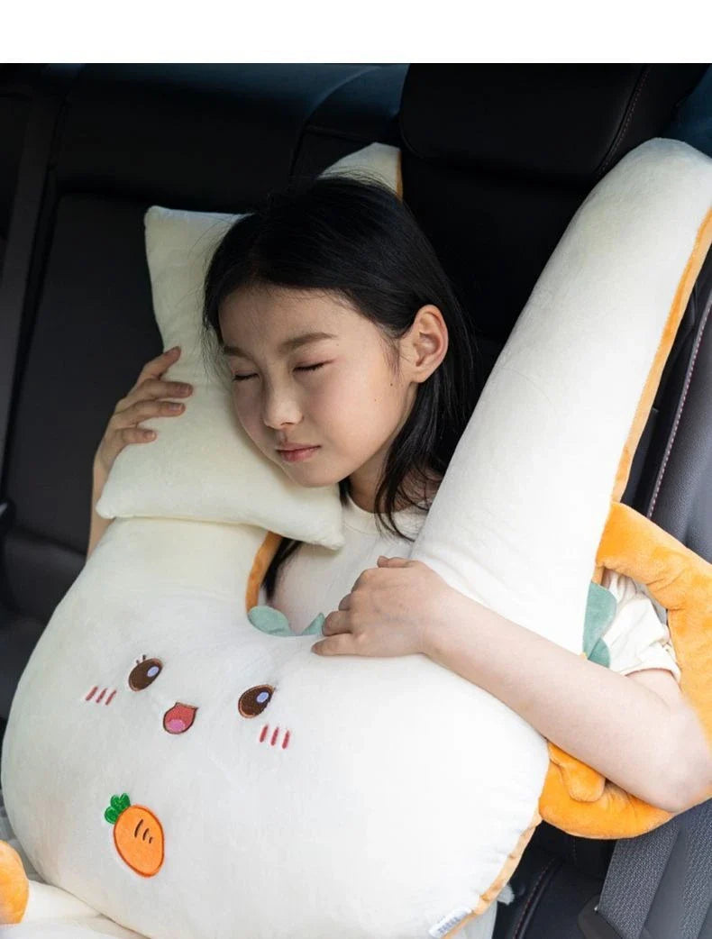 Children’s Car Neck Pillow – Comfortable Kawaii Headrest for Travel & Car Interior