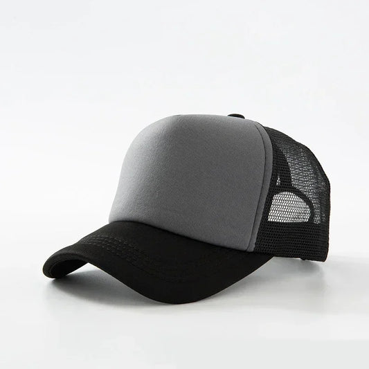 Custom Logo Trucker Hat - Adjustable Polyester Mesh Baseball Cap for Men & Women