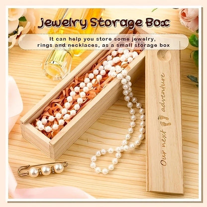 Wooden Pregnancy Keepsake Box - Creative Announcement Gift & Jewelry Organizer for New Moms