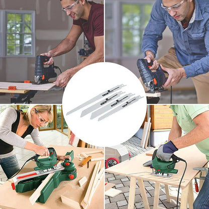 10PCS Reciprocating Saw Blades - Multi Material Cutting Set for Wood Metal Plastic Pipe and Power Tools