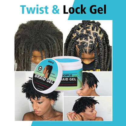 Tea Tree Mint Braid Styling Gel 100g - Edge Control, Frizz Smoothing & Loc Styling Pomade