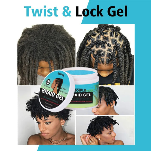 Tea Tree Mint Braid Styling Gel 100g - Edge Control, Frizz Smoothing & Loc Styling Pomade