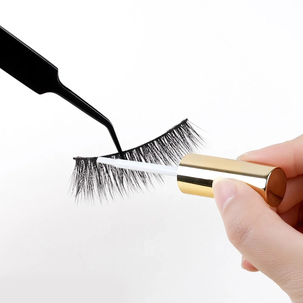 Professional Eyelash Glue – Clear/White or Dark/Black Waterproof Adhesive for False Lashes & Lash Lift