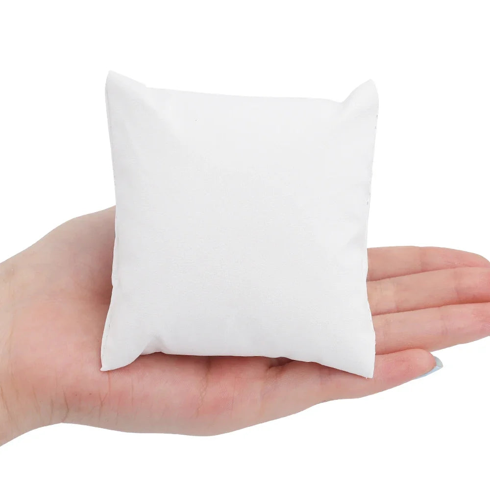 Velvet PU Leather Jewelry Pillow - Bracelet Watch Display Cushion Holder Organizer and Photography Prop