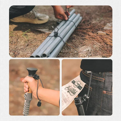 1/2PC Adjustable Elastic Rope — Backpack & Trekking Pole Holder for Hiking, Camping & Mountaineering