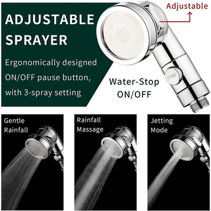 New Handheld Faucet Diverter Valve Set – Adjustable Shower Head Adapter for Home Bathroom & Kitchen Faucets