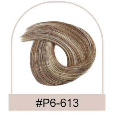 Silk Top Swiss Lace Clip-In Topper – Straight Real Human Hair Toupee with Bangs, Breathable & Soft, Blonde Color