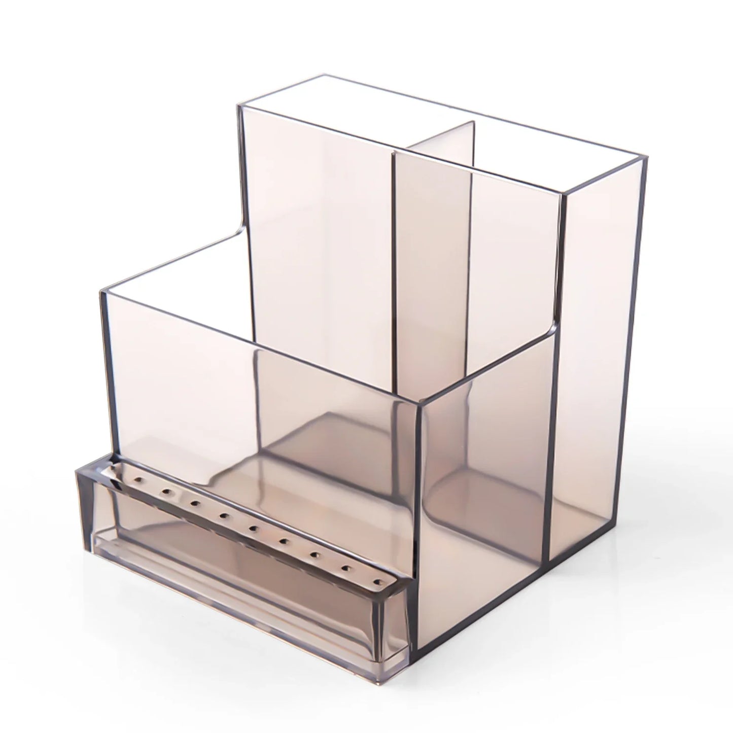 Translucent Nail Drill Machine Organizer | 3-Row Acrylic Storage for Nail Bits & Tools