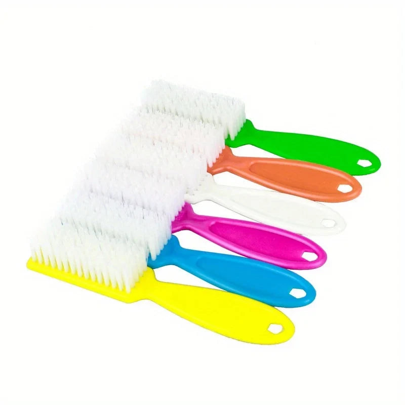 2PCS Nail Brush Set - Soft Plastic Long Handle Cleaning Brushes for Nail Art, Manicure & Dust Removal Care