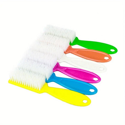 2PCS Nail Brush Set - Soft Plastic Long Handle Cleaning Brushes for Nail Art, Manicure & Dust Removal Care