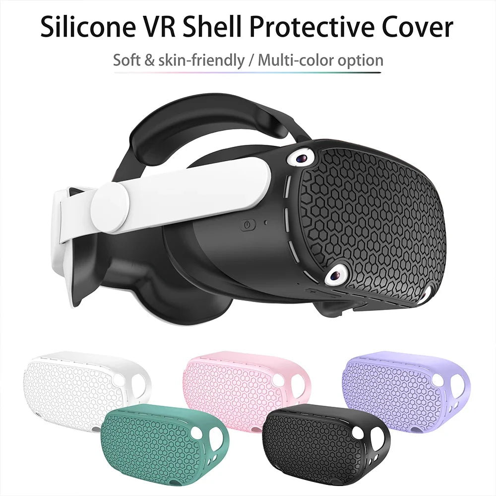 Silicone VR Protective Cover - Full Protection Shell Case Compatible with Quest 2 Accessories