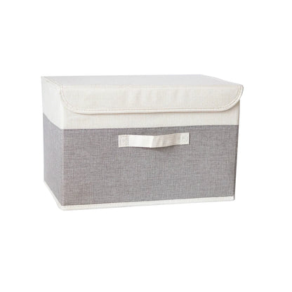 Washable Cotton Linen Folding Storage Box – CD, Toy & Laundry Organizer with Lid