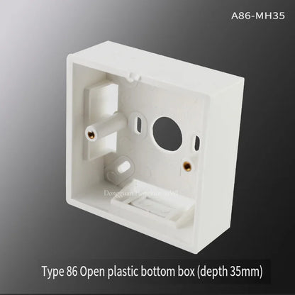 86 Panel Power Box Module - D Type 1/2/3/4 Hole Brushed Matte Blank Plate for XLR HDMI USB BNC VGA RJ45 Connections