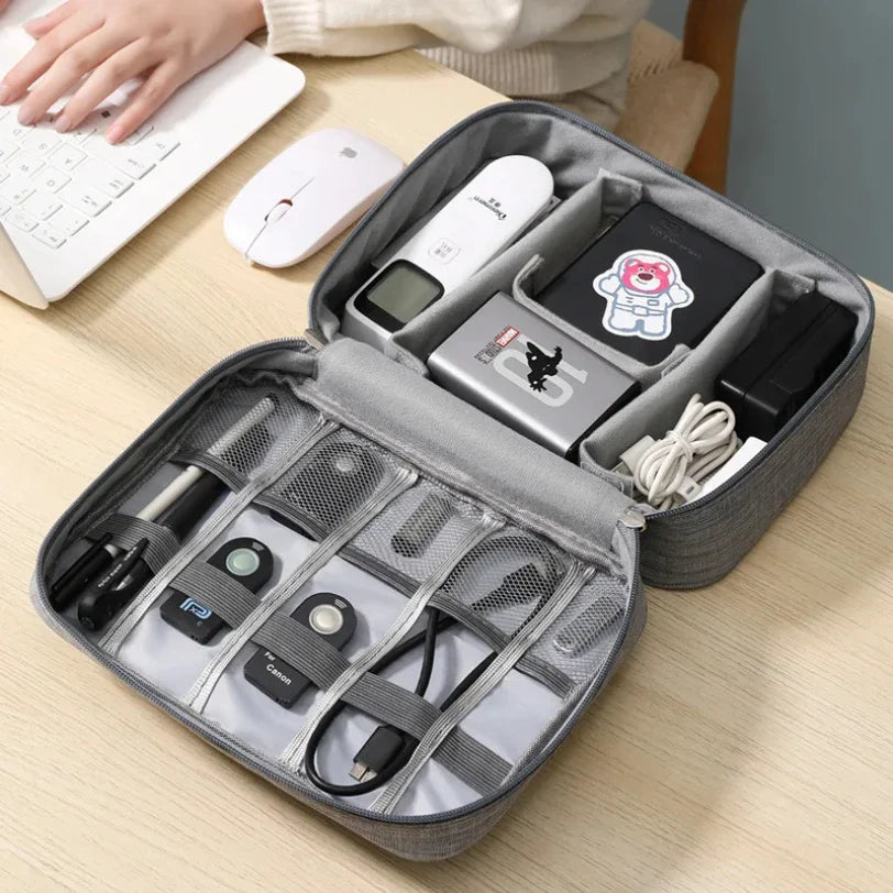 Waterproof Portable Cable Storage Bag – Digital Organizer for USB Cables, Chargers & Travel Accessories