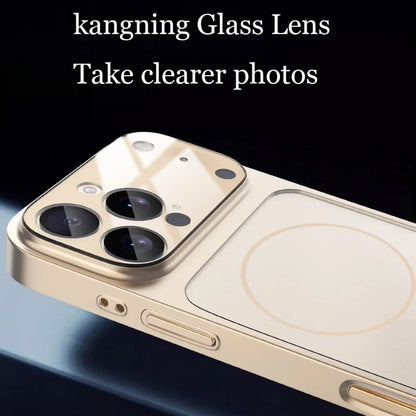 Original Glass Nano Matte Case – Magnetic MagSafe Wireless Charging Armor Cover for iPhone 17 Pro Max, 16, 15, 14, 13 Pro Max, 17 Air