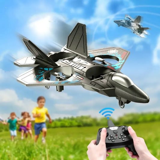2.4G RC Fighter Plane - Gravity-Sensing EPP Foam Glider with Lights for Boys