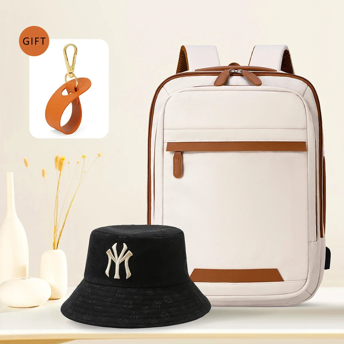 USB Rechargeable Laptop Backpack - Waterproof Large Capacity Unisex School & Travel Bag