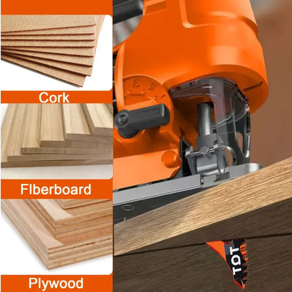 Extra Long Jigsaw Blades - Heavy Duty T-Shank Fine & Coarse Tooth Saw Blades for Wood, Aluminum & Tight Spaces
