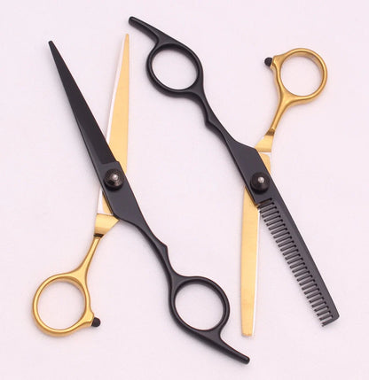 6.0'' Professional Hair Scissors Set | Japanese Steel Cutting Shears and Thinning Shears for Salon, Barber, and Home Use | Model 1001