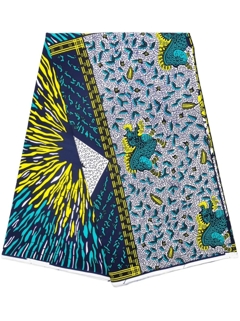 Guaranteed Original African Wax Fabric - 100% Cotton Real Ankara Print 6 Yards for Wedding Dresses & Sewing