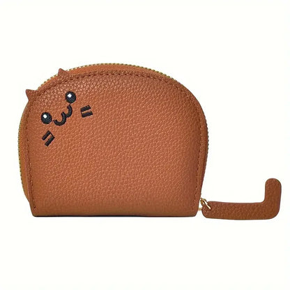 Cartoon Cat Wallet - Cute Faux Leather Multi-Card Coin Purse and ID Holder for Women