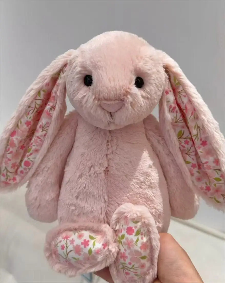 Cute Floral Bunny Plush Gift - Leopard Bunny Barcelona Bear Cake Bunny Bouquet Design Birthday Present Essential