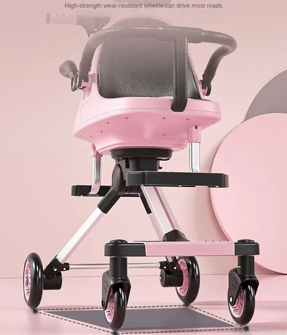 Lightweight Double Stroller with Canopy — Twin Umbrella Stroller for Infants & Toddlers, Compact Foldable Aluminum Frame